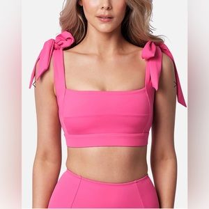 NWT Une Piece Classic Square Neck Bikini Bralette - Pink, Size 10